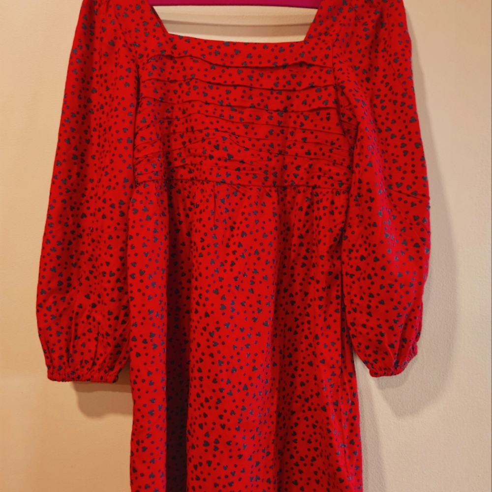 GAP Red and Black Patterned Women's Dress